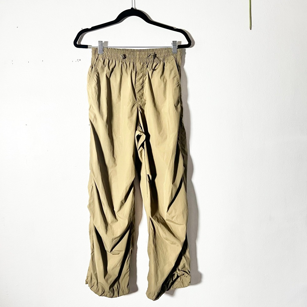 Uniqlo Women's Parachute Pants Medium Khaki Tan Utility Hiking